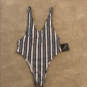 Zaful Striped Swimsuit One piece Size 6